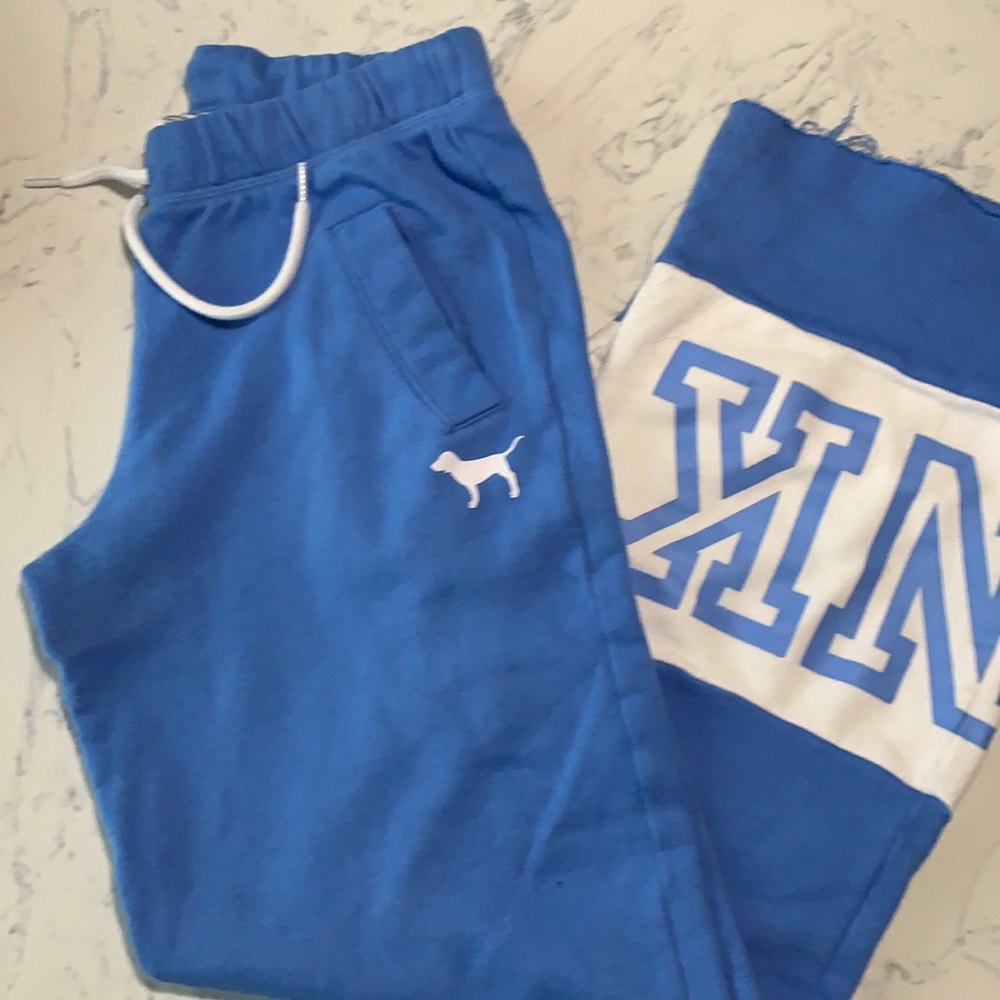 PINK lounge pants. Blue. Size XS